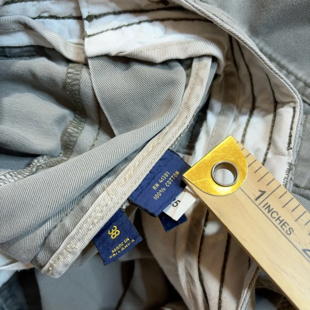 Polo Ralph Lauren Cargo Shorts Mens 38 Grey Classic Chino Flat Front